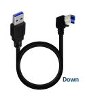 JUNSUNMAY USB 3.0 A Male to USB 3.0 B Male Adapter Cable Cord 1.6ft/0.5M for Docking Station, External Hard Drivers, Scanner, Printer and More(Down)