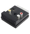 JUNSUNMAY 21 Pin Scart Male to Female S-Video 3 RCA Adapter Switchable in Out Audio Converter