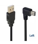 JUNSUNMAY 5 Feet USB A 2.0 to Mini B 5 Pin Charger Cable Cord, Length: 1.5m(Left)