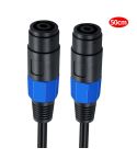 JUNSUNMAY Speakon Female to Speakon Female Audio Speaker Adapter Cable, Length: 50cm