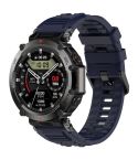 For Amazfit T-Rex Ultra Silicone Sports Watch Band(Midnight Blue)