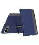 For   Google Pixel Fold Side Electroplating Adsorption Ultra-thin Leather Phone Case(Bule)