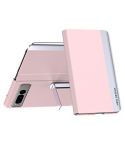 For   Google Pixel Fold Side Electroplating Adsorption Ultra-thin Leather Phone Case(Pink)