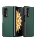For  Honor Magic V2 Cross-grain Leather All Inclusive Shockproof Phone Case(Green)