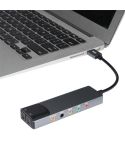 HY-601 6 in 1 USB Multi-Functional Sound Card USB + Audio 3.5 + 7.1CH / OPTICAL(Grey)
