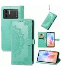 For DOOGEE X98 Pro / X98 Mandala Flower Embossed Leather Phone Case(Green)