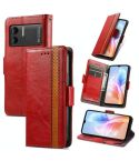 For DOOGEE X98 Pro / X98 CaseNeo Splicing Dual Magnetic Buckle Leather Phone Case(Red)