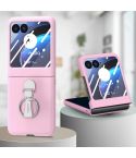 For Motorola  zara 40 Ultra Skin-Sensitive Integrated Ring Phone Case(Pink)