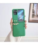 For OPPO Find N2 Filp Glossy Ring Holder Shockproof Phone Case(Green)