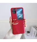 For OPPO Find N2 Filp Glossy Ring Holder Shockproof Phone Case(Red)