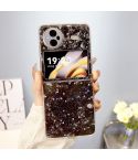 For vivo X Flip Glitter Epoxy Shell Texture Acrylic TPU Shockproof Phone Case(Black)