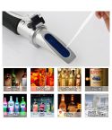 RZ116 Refractometer Alcohol Portable Automatic Digital Refractometer 0-80 Glycol Handheld Atc Brix Refractometer Beer Box
