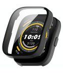 For Amazfit Bip 5 Tempered Film Integrated PC Watch Protective Case(Black)