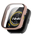 For Amazfit Bip 5 Tempered Film Integrated PC Watch Protective Case(Pink)