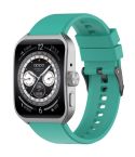 For OPPO Watch 4 Pro 22mm Solid Color Silicone Watch Band(Teal)