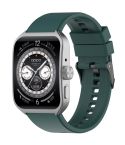 For OPPO Watch 4 Pro 22mm Solid Color Silicone Watch Band(Dark Green)