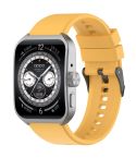 For OPPO Watch 4 Pro 22mm Solid Color Silicone Watch Band(Yellow)