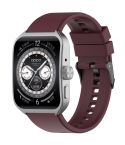 For OPPO Watch 4 Pro 22mm Solid Color Silicone Watch Band(Wine Red)