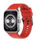 For OPPO Watch 4 Pro 22mm Solid Color Silicone Watch Band(Red)
