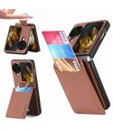 For OPPO Find N3 Flip Litchi PU Ring Holder Wallet Phone Case(Brown)