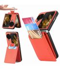 For OPPO Find N3 Flip Litchi PU Ring Holder Wallet Phone Case(Orange)