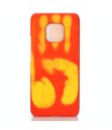 Paste Skin + PC Thermal Sensor Discoloration Case for Huawei Mate 20 Pro(Red yellow)