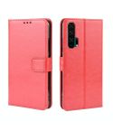 Retro Crazy Horse Texture Horizontal Flip Leather Case for HUAWEI Honor 20pro  , with Holder & Card Slots & Photo Frame(Red)