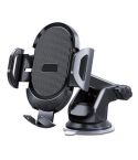 D33 With Air Vent Clip Suction Cup Base Gravity Sensing Car Phone Holder Bracket(Black)