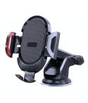 D33 With Air Vent Clip Suction Cup Base Gravity Sensing Car Phone Holder Bracket(Red)
