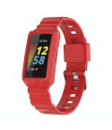For Fitbit Charge 6 / 5 / 4 / 3 Armor Integrated TPU Watch Band(Red)