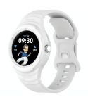 For Goolge  Pixel Watch 2 Leather Texture Silicone Integrated Watch Band(White)