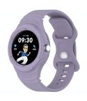 For Goolge  Pixel Watch 2 Leather Texture Silicone Integrated Watch Band(Purple)
