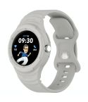 For Goolge  Pixel Watch 2 Leather Texture Silicone Integrated Watch Band(Gray)