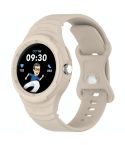 For Goolge  Pixel Watch 2 Leather Texture Silicone Integrated Watch Band(Starlight Color)