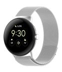 For Google Pixel Watch 2 Milan Magnetic Steel Mesh Watch Band(Silver)