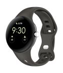 For Google Pixel Watch 2 Small Waist Butterfly Buckle Silicone Watch Band(Gray)