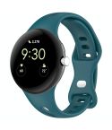 For Google Pixel Watch 2 Small Waist Butterfly Buckle Silicone Watch Band(Green)