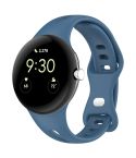 For Google Pixel Watch 2 Small Waist Butterfly Buckle Silicone Watch Band(Blue)