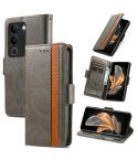 For vivo S17 CaseNeo Splicing Dual Magnetic Buckle Leather Phone Case(Grey)