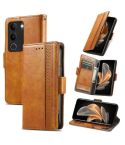 For vivo S17 CaseNeo Splicing Dual Magnetic Buckle Leather Phone Case(Khaki)
