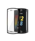 For Fitbit Charge 6 / 5 TPU Shell + Film Integrated Watch Protective Case(Black)