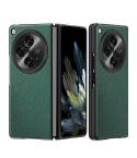 For OPPO Find N3 Cross-grain Leather All Inclusive Shockproof Phone Case(Green)
