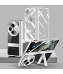 For OPPO Find N3 Electroplated Case-film Integral Hinge Shockproof Phone Case(White)