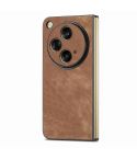 For OPPO Find N3 Vintage Leather PC Back Sckproof Phone Case(Brown)