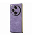 For OPPO Find N3 Vintage Leather PC Back Sckproof Phone Case(Purple)