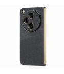For OPPO Find N3 Vintage Leather PC Back Sckproof Phone Case(Black)