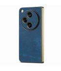 For OPPO Find N3 Vintage Leather PC Back Sckproof Phone Case(Blue)