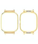 For Redmi Watch 4 Metal Frame Watch Protective Case(Gold)