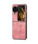 For OPPO Find N3 Vintage Leather PC Back Sckproof Phone Case(Pink)