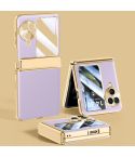 For OPPO Find N3 Flip Electroplated Case-film Integral Hinge Shockproof Phone Case(Purple)